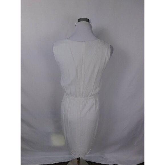 White Sleeveless Boho Dress Tassels Embroidered Details By Fejéj Sz 2 - Picture 3 of 12